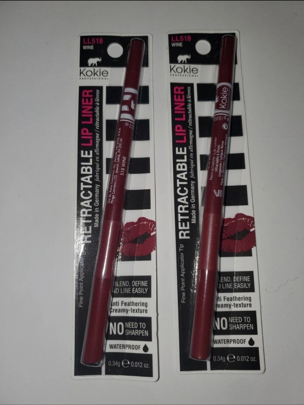 2 Kokie Retractable Lip Liner - Wine
